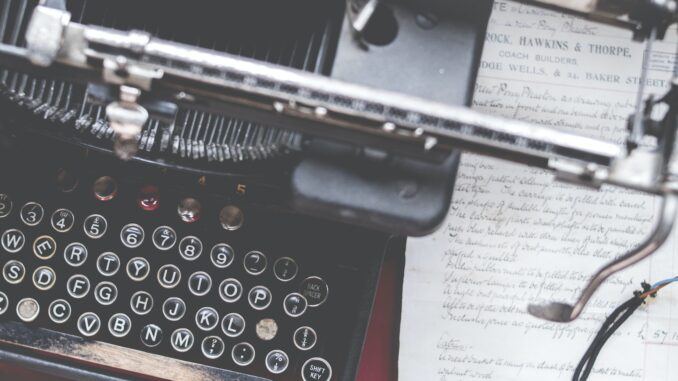 Close-up Photo of Black Typewriter